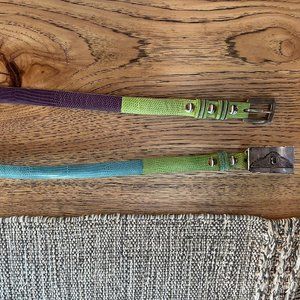 Brian Allard Snakeskin Belts (2) - Size 30 and 32 with sterling silver buckles